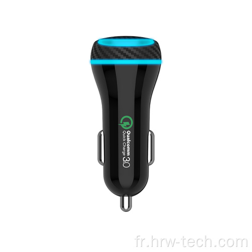 Chargeurs de voiture portables QC3.0 avec deux ports USB